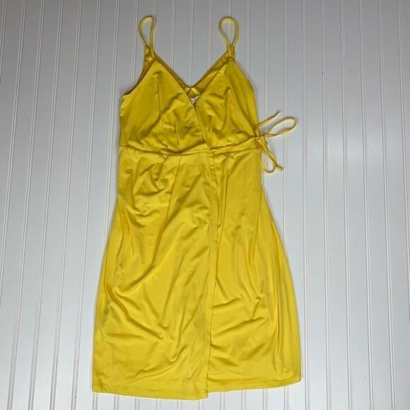 Bcbgeneration Lemonade Ruched Surplice Wrap Dress Size S Nwt - Picture 5 of 12